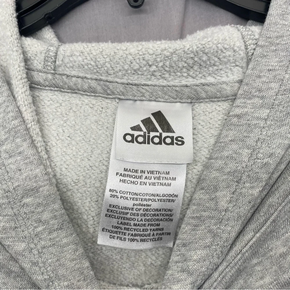 Adidas Hoodie With Pocket Black‎ White Gray Size | L